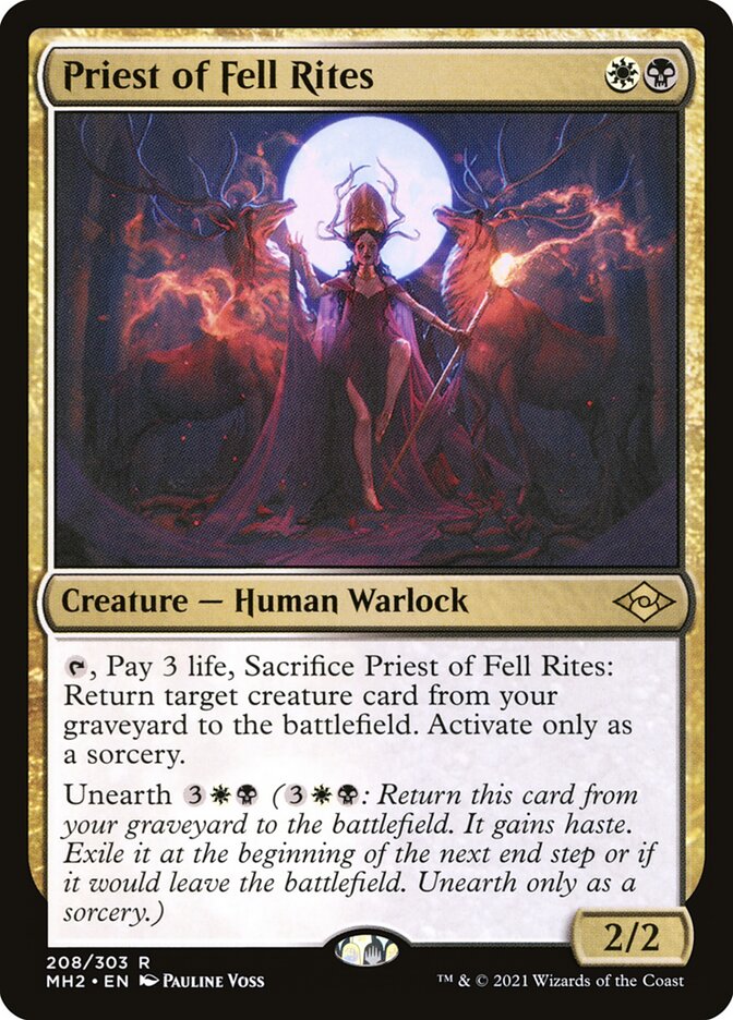 Priest of Fell Rites, Modern horizons 2 Card Art