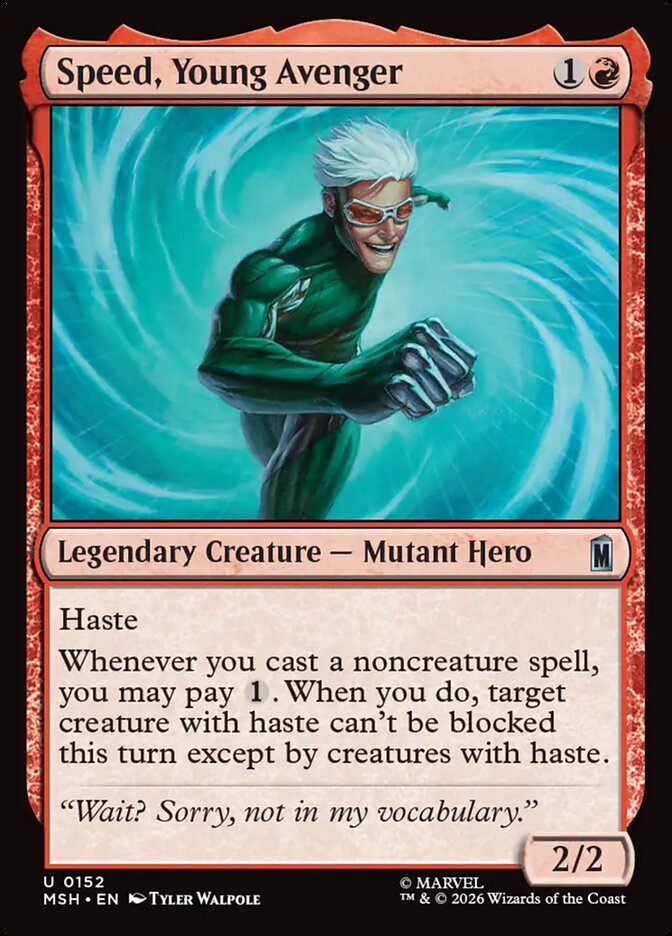 Speed, Young Avenger, Marvel Super Heroes Card Art