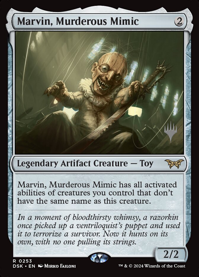 Marvin, Murderous Mimic, Duskmourn: house of horror promos Card Art