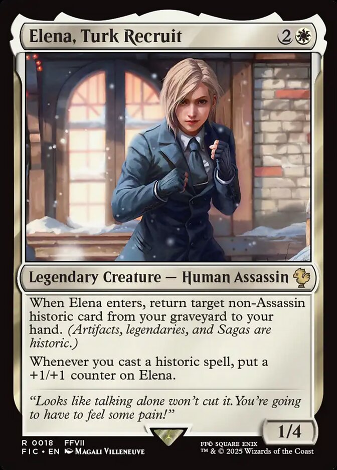 Elena, Turk Recruit, Final fantasy commander Card Art