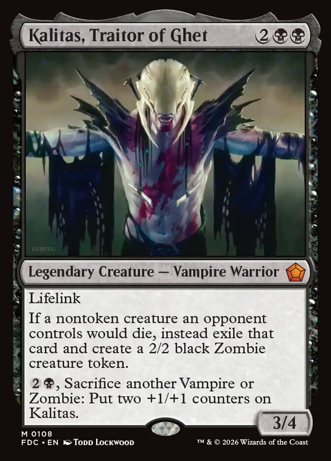 Kalitas, Traitor of Ghet, Foundations Commander Card Art