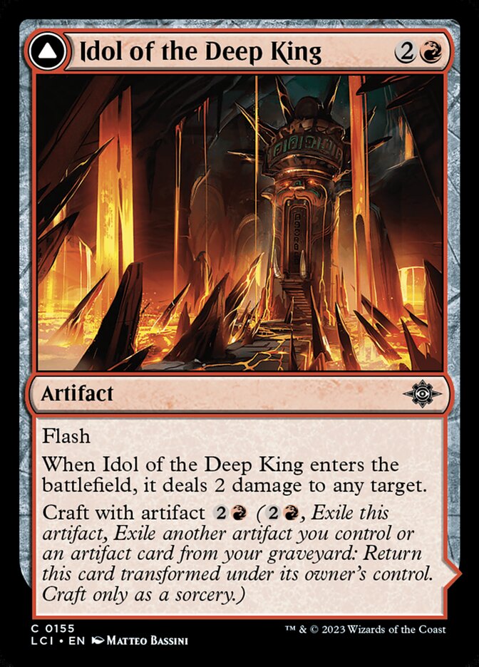 Idol of the Deep King // Sovereign's Macuahuitl, The lost caverns of ixalan Card Art