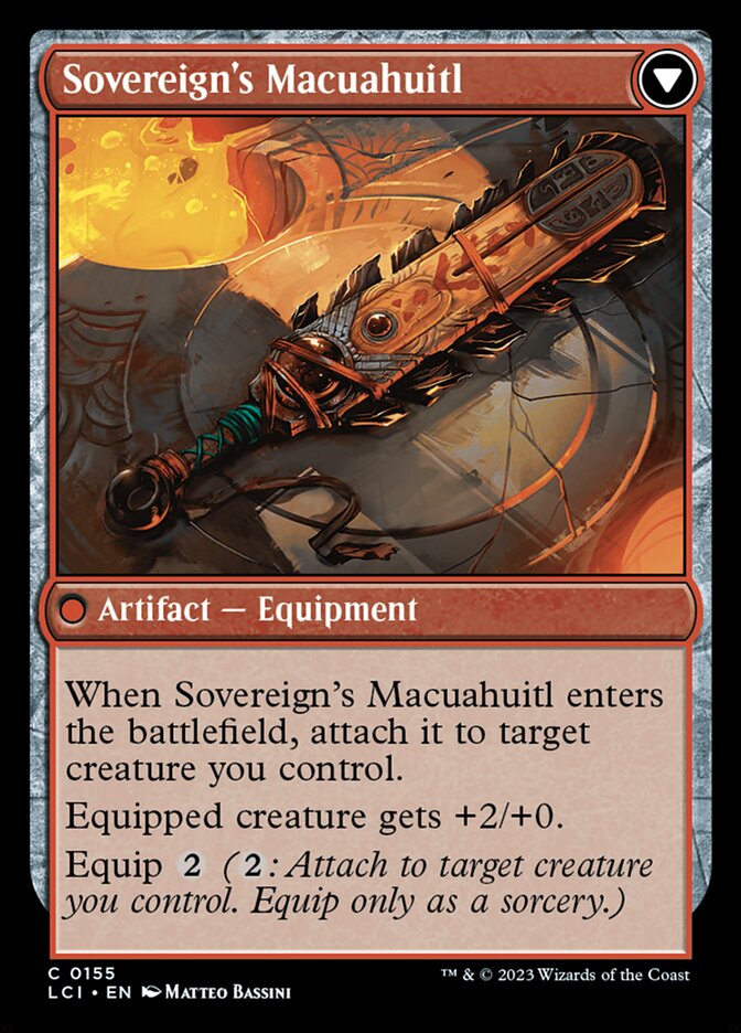 Idol of the Deep King // Sovereign's Macuahuitl, The lost caverns of ixalan Card Art