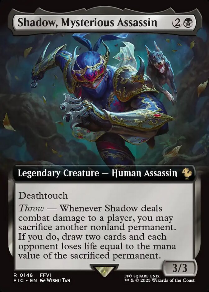 Shadow, Mysterious Assassin, Final Fantasy Commander Card Art