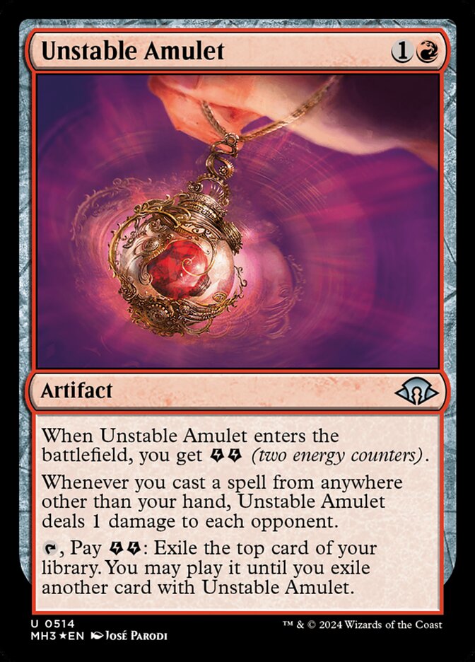 Unstable Amulet, Modern horizons 3 Card Art