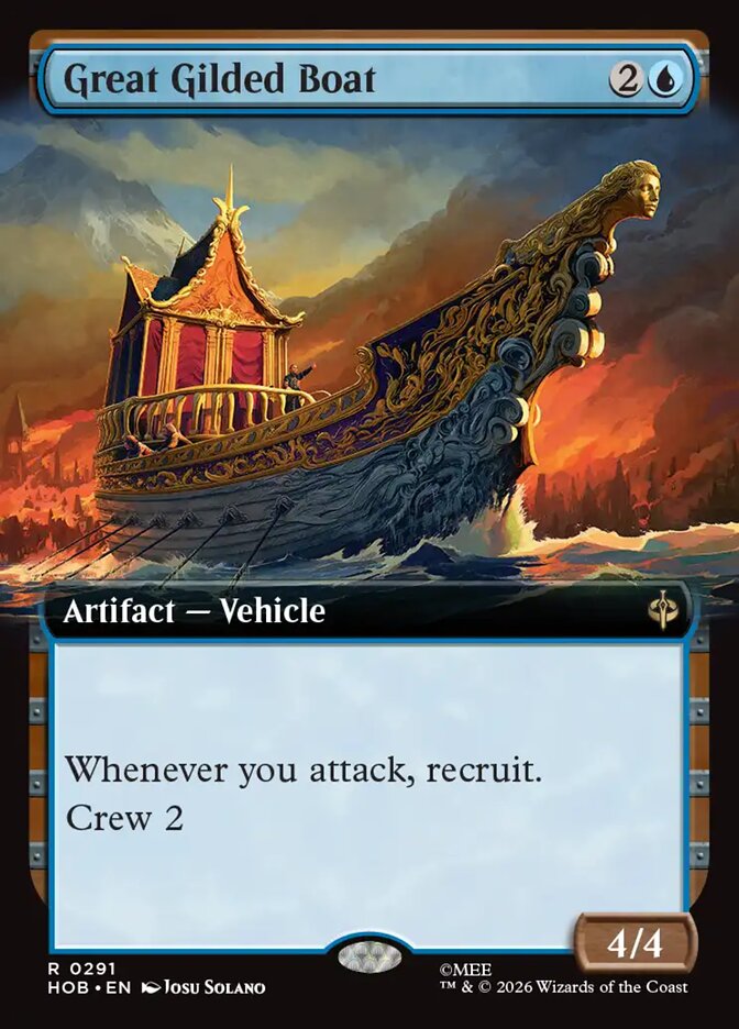 Great Gilded Boat, The Hobbit Card Art