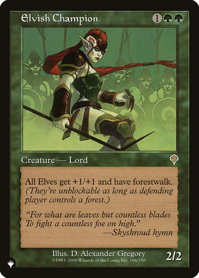 Elvish Champion, The List Card Art