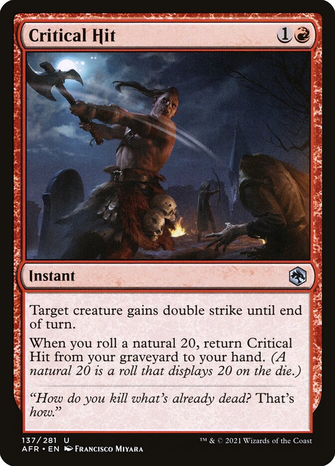 Critical Hit, Adventures In The Forgotten Realms Card Art