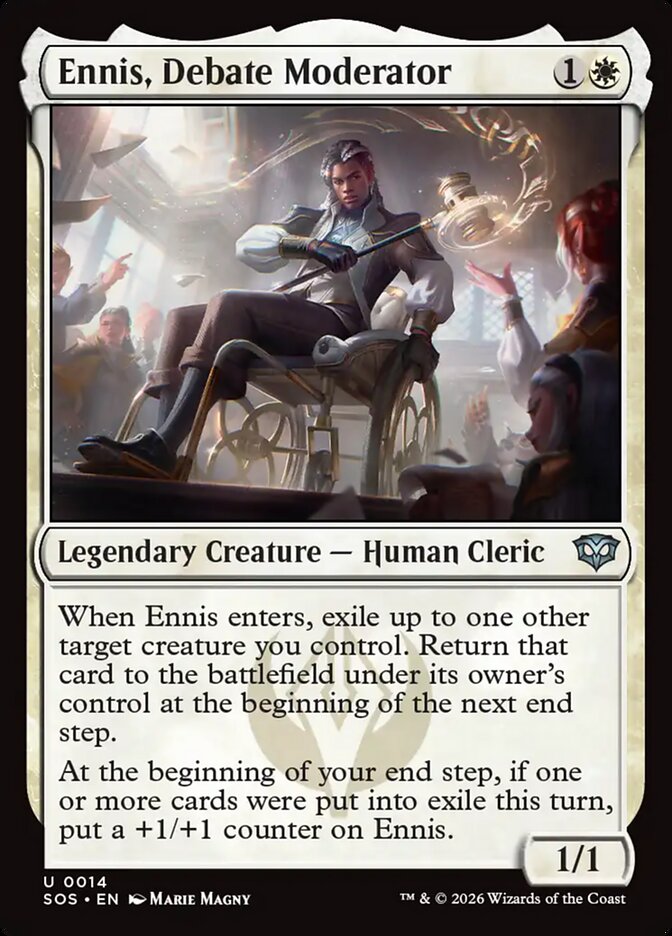 Ennis, Debate Moderator, Secrets Of Strixhaven Card Art