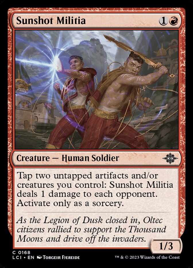 Sunshot Militia, The Lost Caverns Of Ixalan Card Art