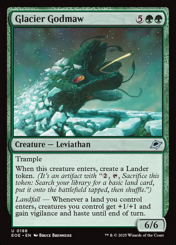 Glacier Godmaw, Edge Of Eternities Card Art