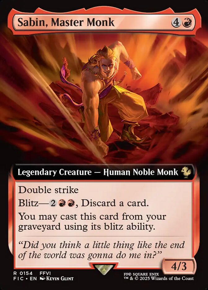 Sabin, Master Monk, Final fantasy commander Card Art