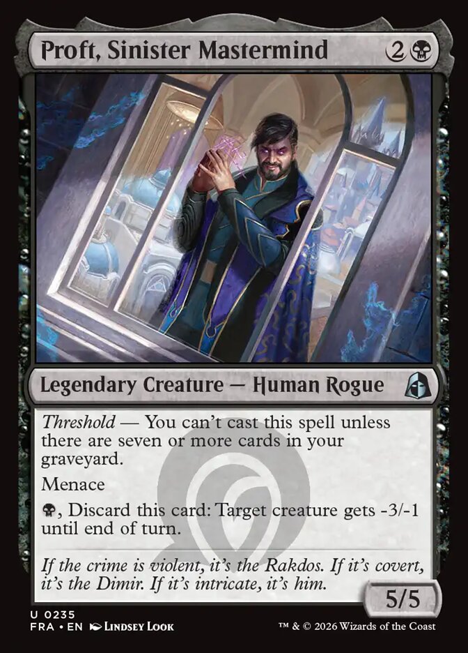 Proft, Sinister Mastermind, Reality Fracture Card Art
