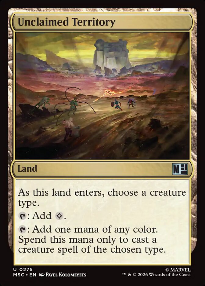 Unclaimed Territory, Marvel Super Heroes Commander Card Art