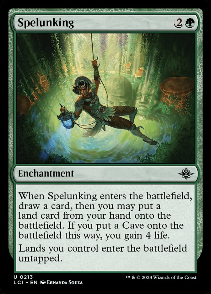 Spelunking, The lost caverns of ixalan Card Art