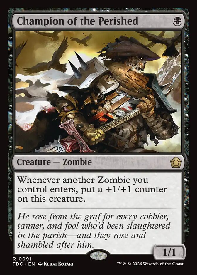 Champion of the Perished, Foundations Commander Card Art