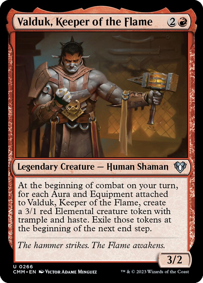 Valduk, Keeper of the Flame, Commander masters Card Art