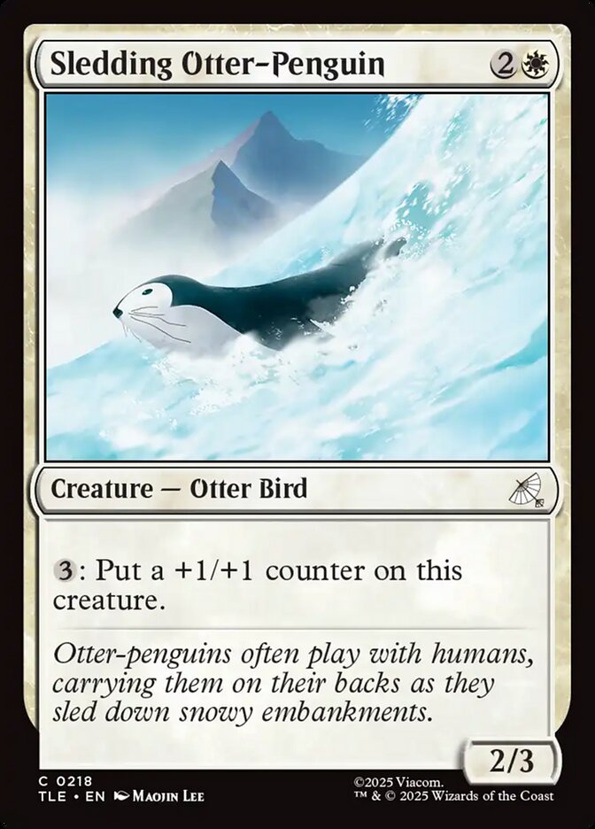 Sledding Otter-Penguin, Avatar: The Last Airbender Eternal Card Art