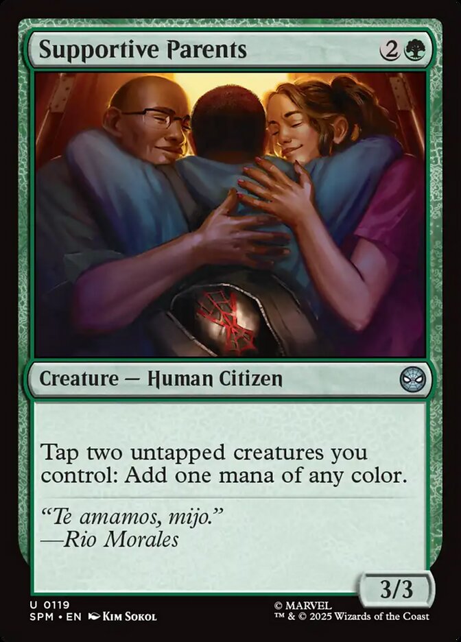 Supportive Parents, Marvel'S Spider-Man Card Art
