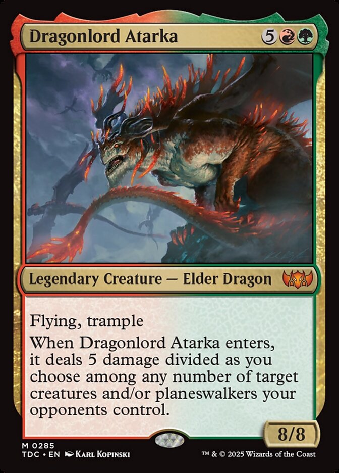 Dragonlord Atarka, Tarkir: dragonstorm commander Card Art