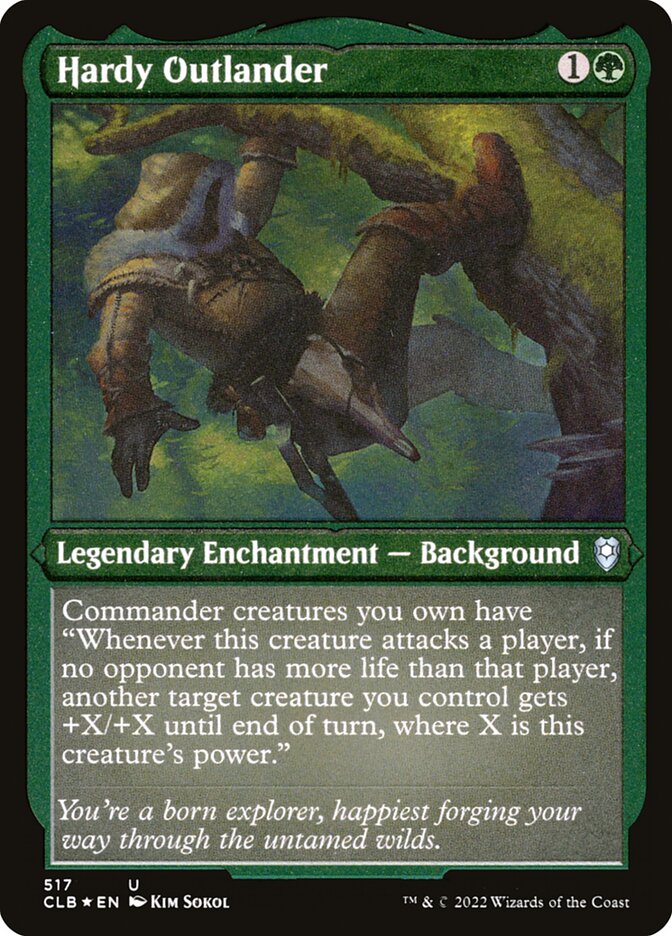 Hardy Outlander, Commander legends: battle for baldur's gate Card Art