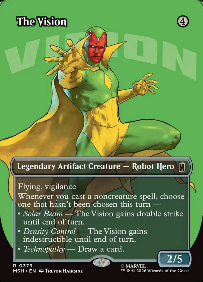 The Vision, Marvel Super Heroes Card Art