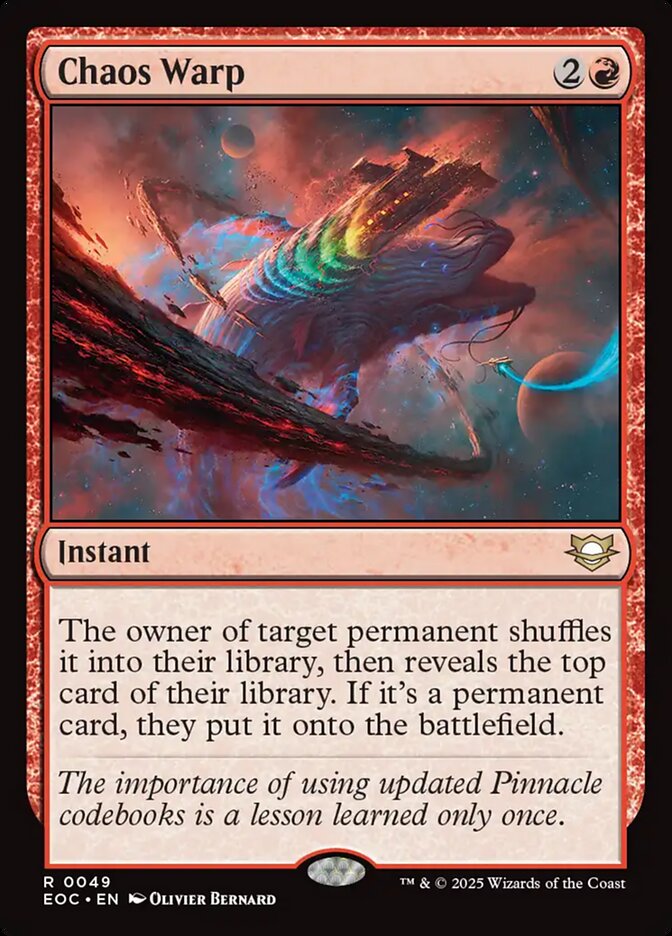 Chaos Warp, Edge Of Eternities Commander Card Art