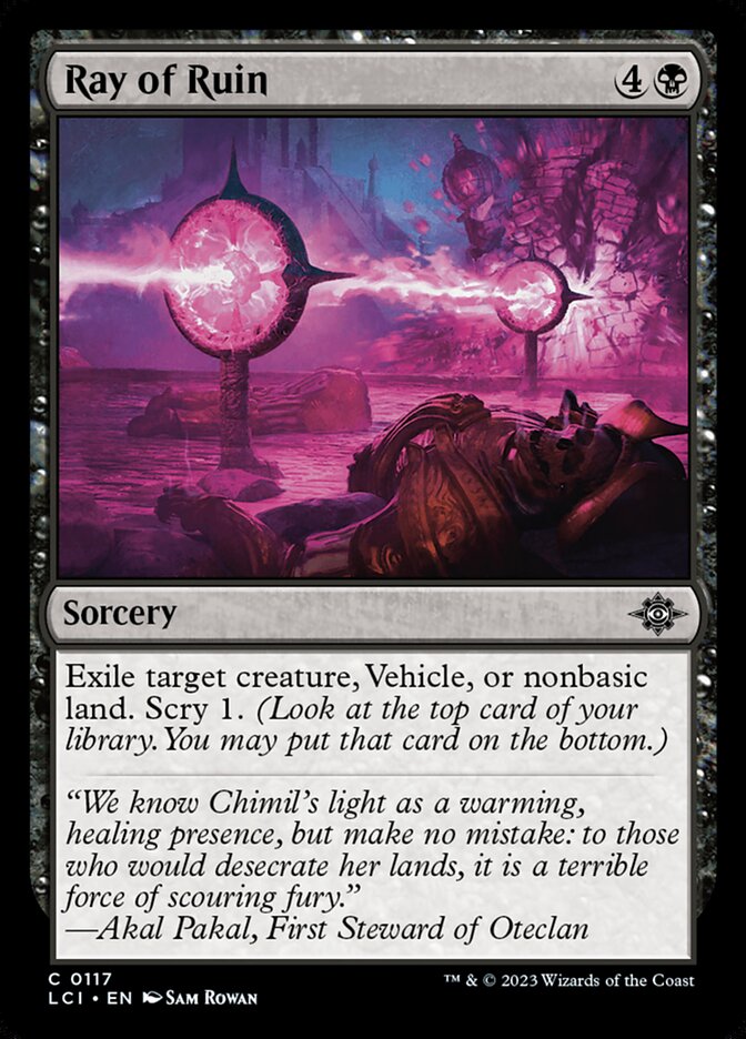 Ray of Ruin, The lost caverns of ixalan Card Art