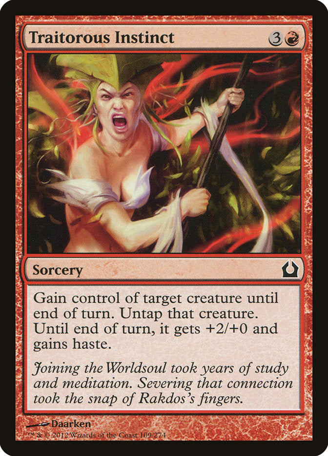 Traitorous Instinct, Return To Ravnica Card Art