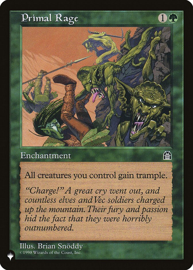 Primal Rage, The List Card Art