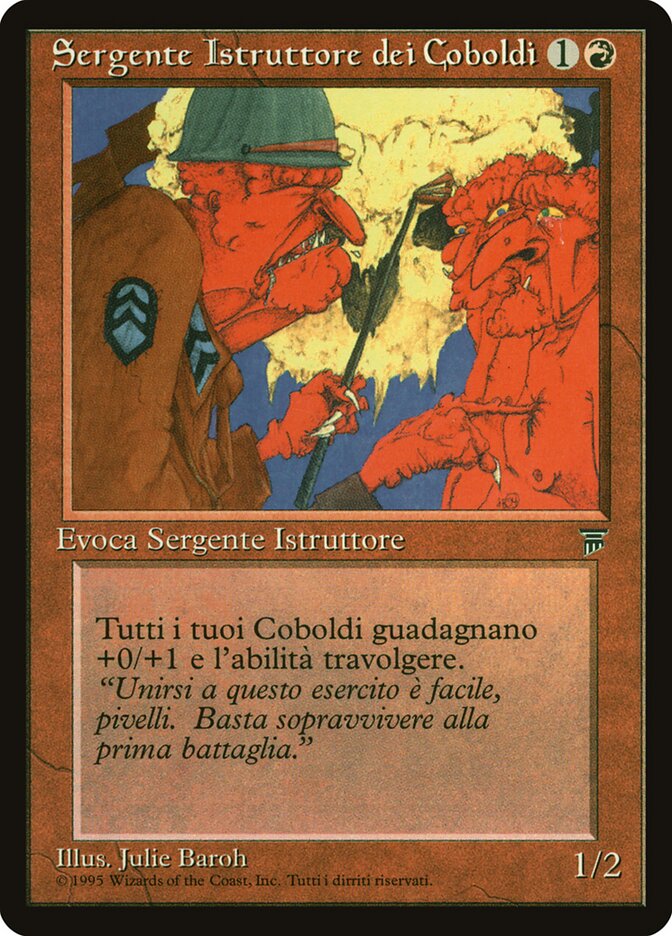 Kobold Drill Sergeant, Legends Card Art