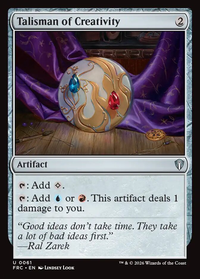 Talisman of Creativity, Reality Fracture Commander Card Art
