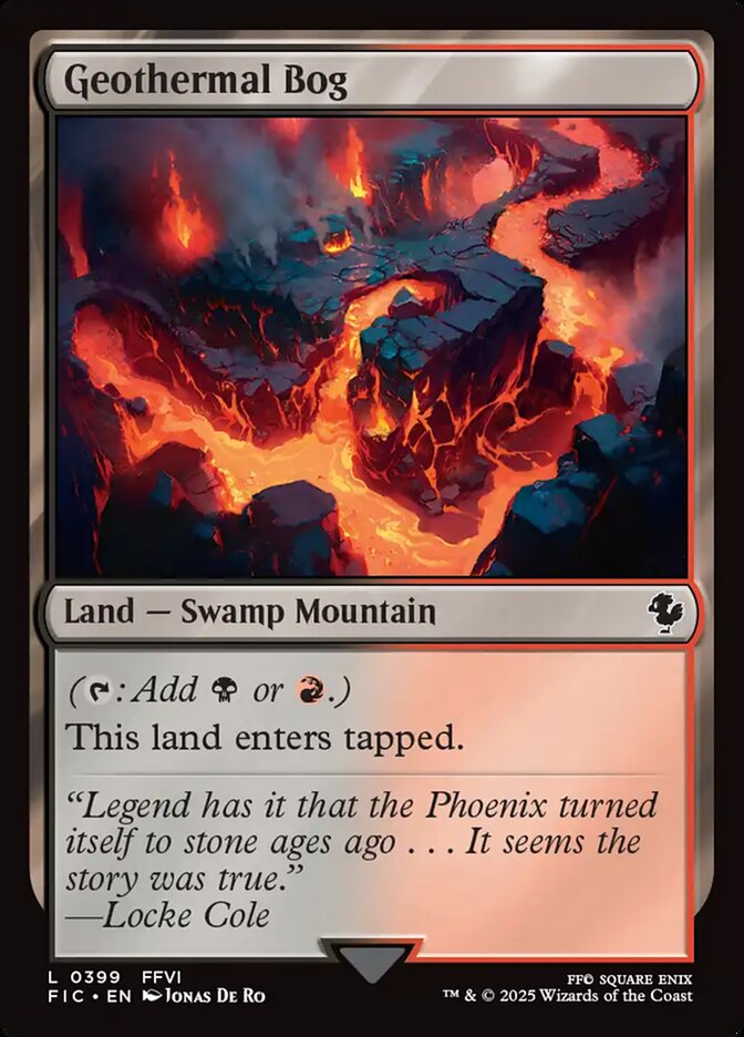 Geothermal Bog, Final fantasy commander Card Art
