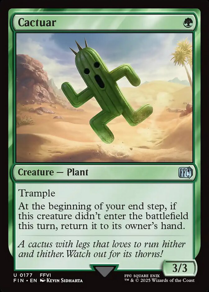 Cactuar, Final fantasy Card Art