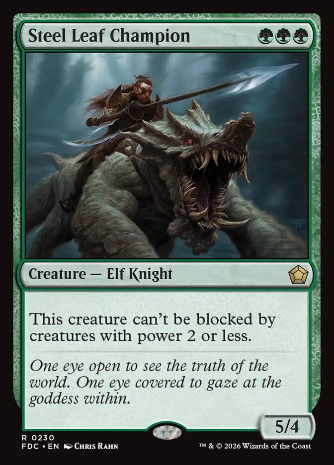 Steel Leaf Champion, Foundations Commander Card Art