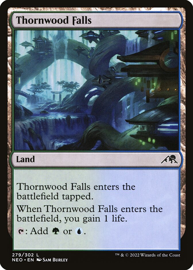 Thornwood Falls, Kamigawa: Neon Dynasty Card Art