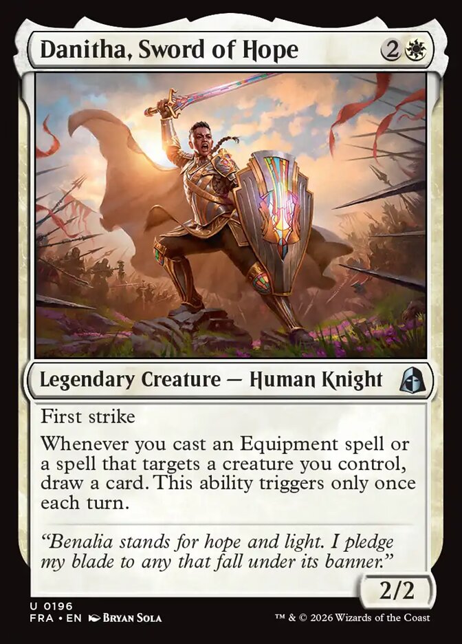 Danitha, Sword of Hope, Reality Fracture Card Art