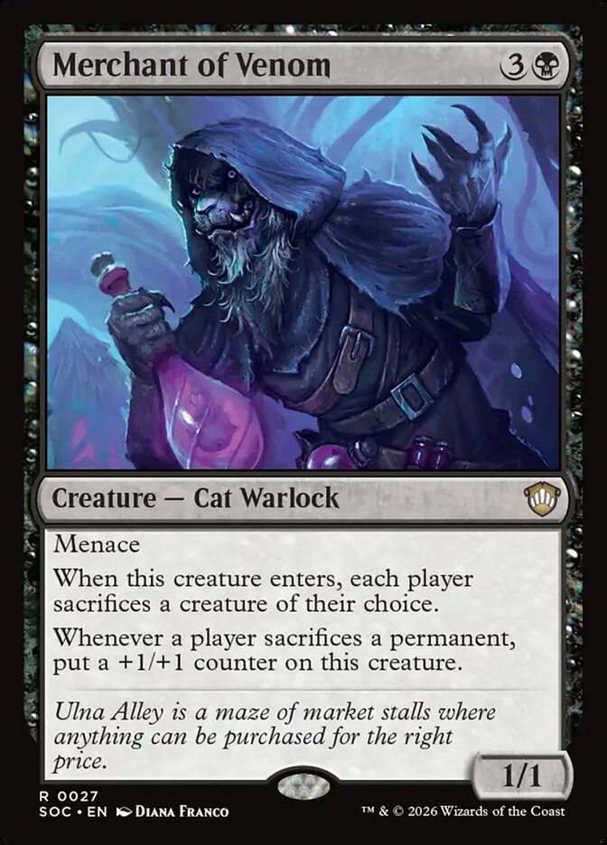 Merchant of Venom, Secrets Of Strixhaven Commander Card Art
