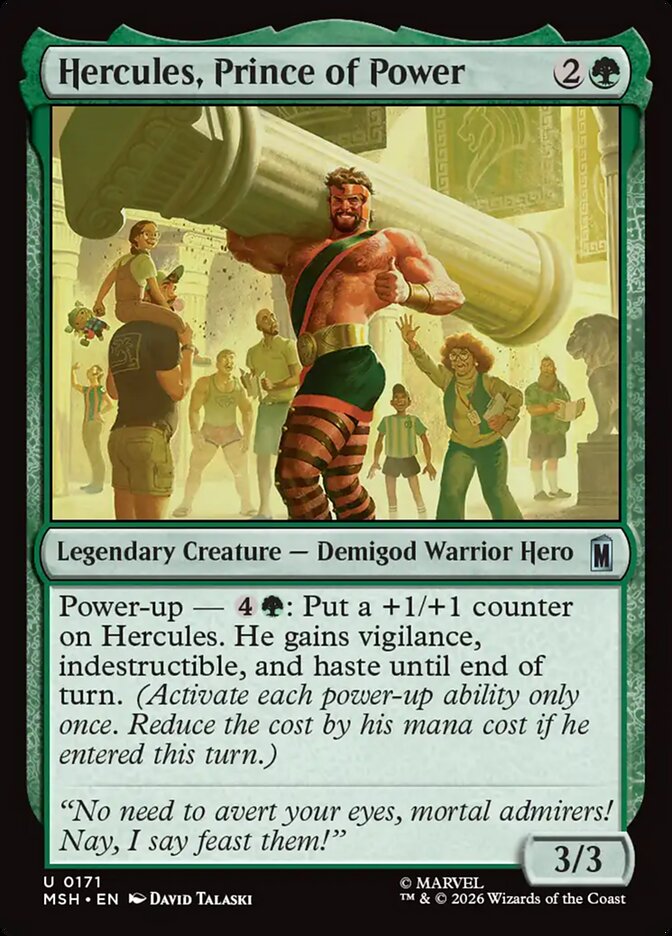 Hercules, Prince of Power, Marvel Super Heroes Card Art
