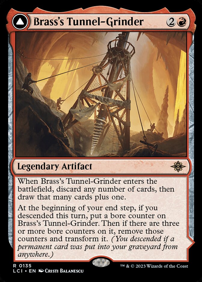 Brass's Tunnel-Grinder // Tecutlan, the Searing Rift, The lost caverns of ixalan Card Art