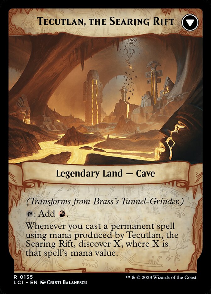 Brass's Tunnel-Grinder // Tecutlan, the Searing Rift, The lost caverns of ixalan Card Art