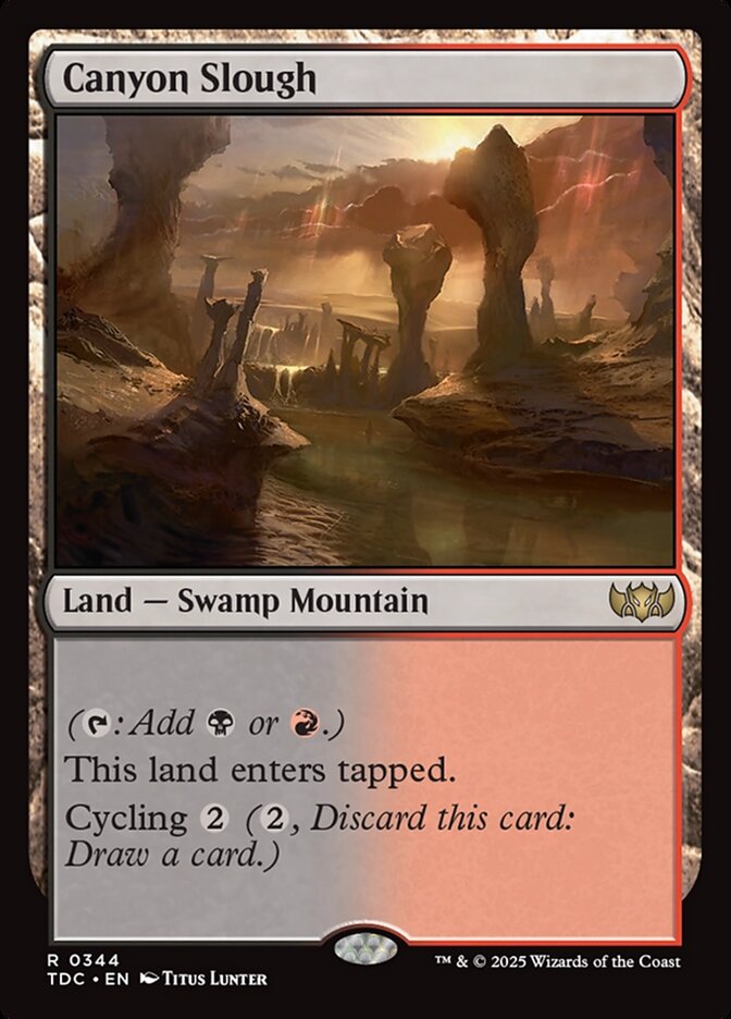 Canyon Slough, Tarkir: Dragonstorm Commander Card Art
