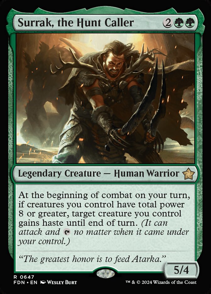 Surrak, the Hunt Caller, Foundations Card Art