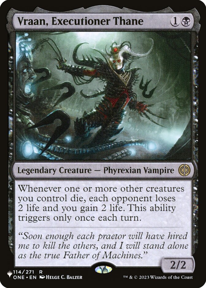 Vraan, Executioner Thane, The list Card Art