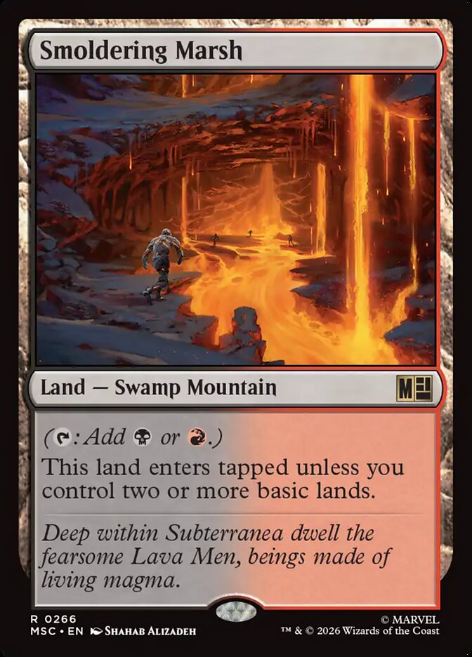 Smoldering Marsh, Marvel Super Heroes Commander Card Art