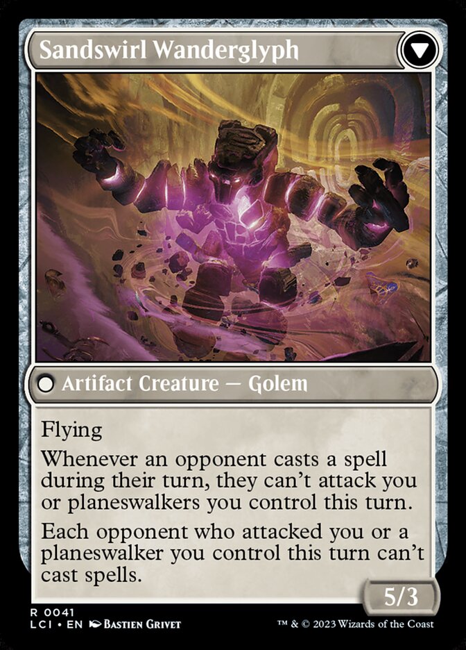 Unstable Glyphbridge // Sandswirl Wanderglyph, The Lost Caverns Of Ixalan Card Art