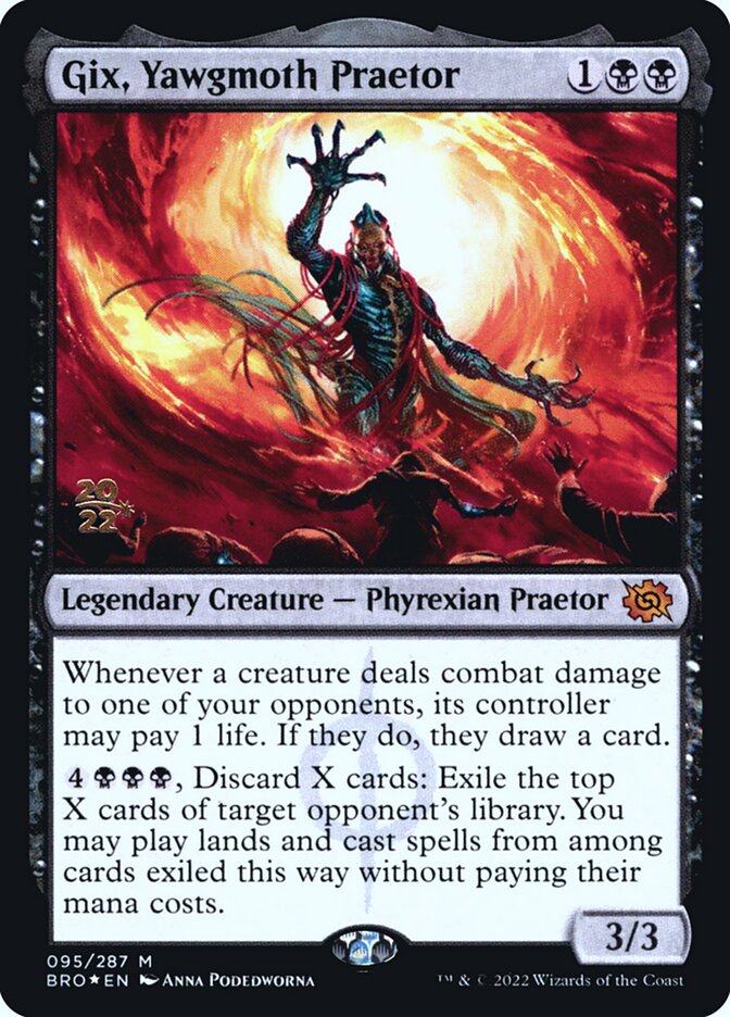 Gix, Yawgmoth Praetor, The brothers' war promos Card Art