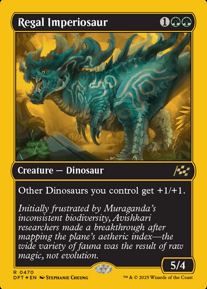 Regal Imperiosaur, Aetherdrift Card Art