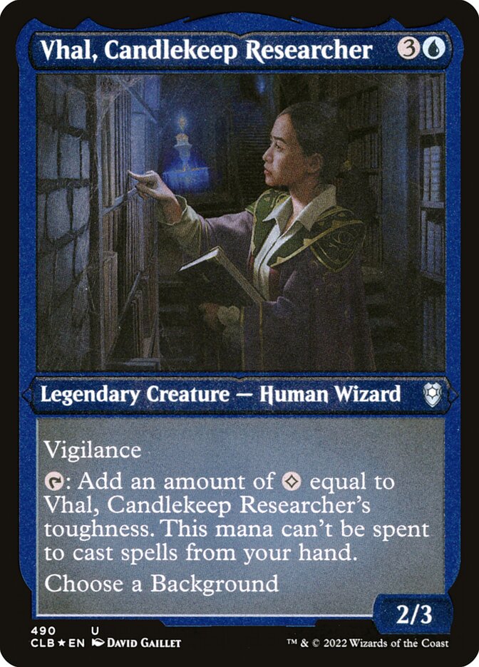 Vhal, Candlekeep Researcher - Etched Foil