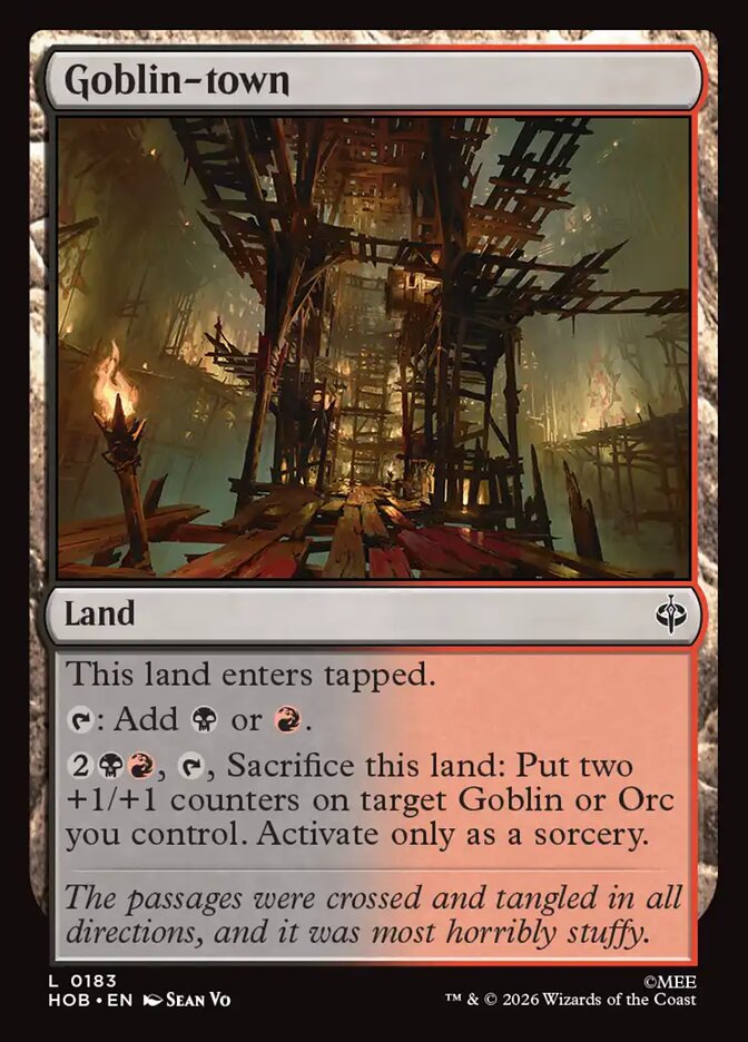 Goblin-town, The Hobbit Card Art